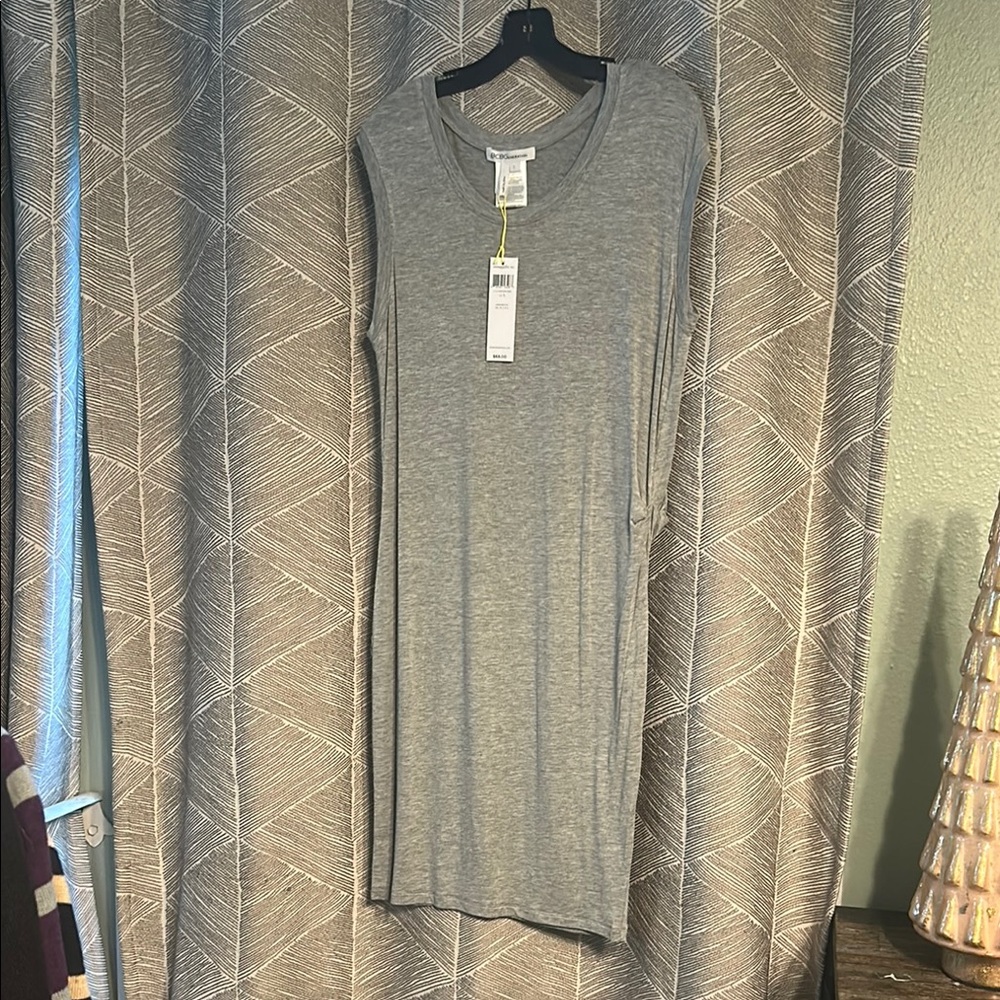 Gray Capsleeve Tshirt Dress